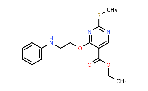 CAS 34753-19-0 | Ethyl 2-(methylthio)-4-(2-(phenylamino)ethoxy)pyrimidine-5-carboxylate