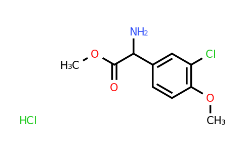 CAS 350480-54-5 | methyl 2-amino-2-(3-chloro-4-methoxyphenyl)acetate hydrochloride