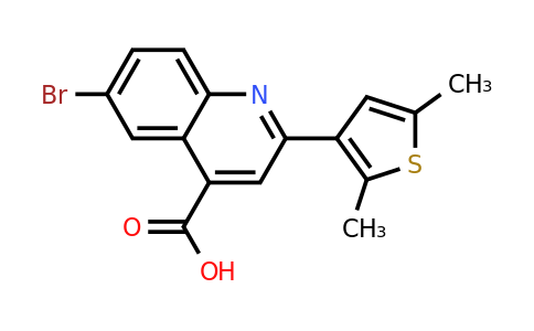 CAS 350999-86-9 | 6-Bromo-2-(2,5-dimethylthiophen-3-yl)quinoline-4-carboxylic acid