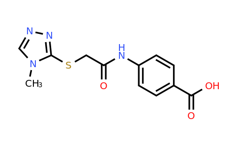 CAS 351006-15-0 | 4-{2-[(4-methyl-4H-1,2,4-triazol-3-yl)sulfanyl]acetamido}benzoic acid
