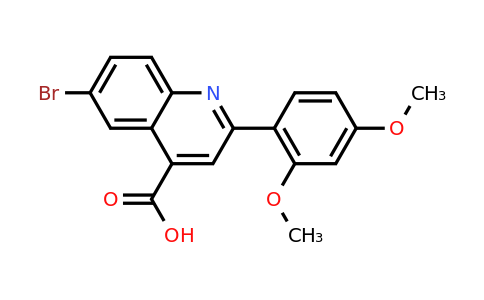 CAS 351329-40-3 | 6-Bromo-2-(2,4-dimethoxyphenyl)quinoline-4-carboxylic acid