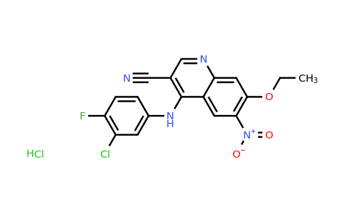 CAS 361162-94-9 | 4-((3-Chloro-4-fluorophenyl)amino)-7-ethoxy-6-nitroquinoline-3-carbonitrile hydrochloride