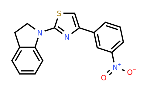 CAS 361369-35-9 | 2-(Indolin-1-yl)-4-(3-nitrophenyl)thiazole