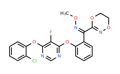 CAS 361377-29-9 | (2-((6-(2-Chlorophenoxy)-5-fluoropyrimidin-4-yl)oxy)phenyl)(5,6-dihydro-1,4,2-dioxazin-3-yl)methanone O-methyl oxime