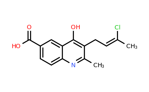 CAS 36164-35-9 | (Z)-3-(3-Chlorobut-2-en-1-yl)-4-hydroxy-2-methylquinoline-6-carboxylic acid