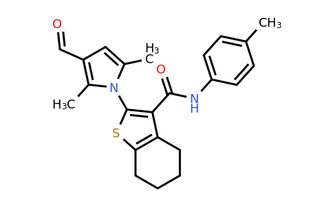 CAS 366827-07-8 | 2-(3-Formyl-2,5-dimethyl-1H-pyrrol-1-yl)-N-(p-tolyl)-4,5,6,7-tetrahydrobenzo[b]thiophene-3-carboxamide