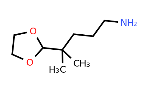 CAS 37414-85-0 | 4-(1,3-Dioxolan-2-yl)-4-methylpentan-1-amine