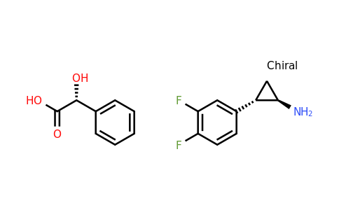 (1R,2S)-2-(3,4-difluorophenyl)cyclopropan-1-amine; (2R)-2-hydroxy-2-phenylacetic acid