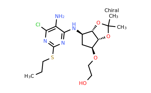 CAS 376608-74-1 | 2-(((3aR,4S,6R,6aS)-6-((5-Amino-6-chloro-2-(propylthio)pyrimidin-4-yl)amino)-2,2-dimethyltetrahydro-3aH-cyclopenta[d][1,3]dioxol-4-yl)oxy)ethanol