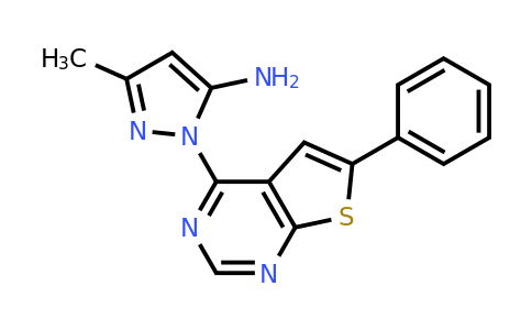 CAS 379246-01-2 | 3-methyl-1-{6-phenylthieno[2,3-d]pyrimidin-4-yl}-1H-pyrazol-5-amine