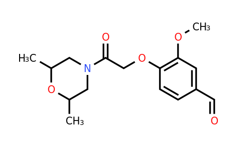 CAS 379726-78-0 | 4-[2-(2,6-dimethylmorpholin-4-yl)-2-oxoethoxy]-3-methoxybenzaldehyde