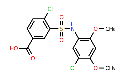CAS 379729-79-0 | 4-chloro-3-[(5-chloro-2,4-dimethoxyphenyl)sulfamoyl]benzoic acid
