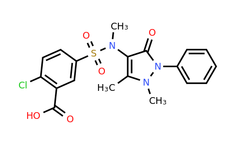 CAS 380193-08-8 | 2-chloro-5-[(1,5-dimethyl-3-oxo-2-phenyl-2,3-dihydro-1H-pyrazol-4-yl)(methyl)sulfamoyl]benzoic acid
