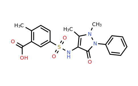 CAS 380195-30-2 | 5-[(1,5-dimethyl-3-oxo-2-phenyl-2,3-dihydro-1H-pyrazol-4-yl)sulfamoyl]-2-methylbenzoic acid