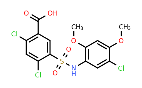 CAS 380341-89-9 | 2,4-dichloro-5-[(5-chloro-2,4-dimethoxyphenyl)sulfamoyl]benzoic acid