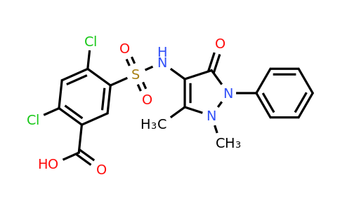 CAS 380347-78-4 | 2,4-dichloro-5-[(1,5-dimethyl-3-oxo-2-phenyl-2,3-dihydro-1H-pyrazol-4-yl)sulfamoyl]benzoic acid