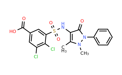 CAS 380349-12-2 | 3,4-dichloro-5-[(1,5-dimethyl-3-oxo-2-phenyl-2,3-dihydro-1H-pyrazol-4-yl)sulfamoyl]benzoic acid
