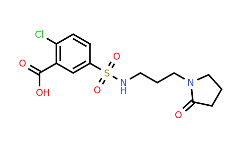 CAS 380426-71-1 | 2-chloro-5-{[3-(2-oxopyrrolidin-1-yl)propyl]sulfamoyl}benzoic acid