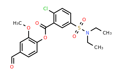 CAS 380427-16-7 | 4-formyl-2-methoxyphenyl 2-chloro-5-(diethylsulfamoyl)benzoate
