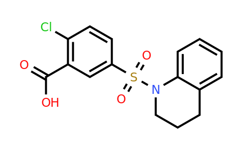 CAS 380431-72-1 | 2-chloro-5-(1,2,3,4-tetrahydroquinoline-1-sulfonyl)benzoic acid