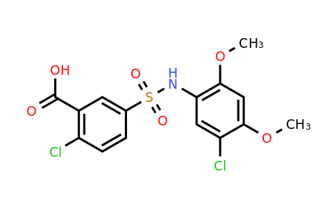 CAS 380432-27-9 | 2-chloro-5-[(5-chloro-2,4-dimethoxyphenyl)sulfamoyl]benzoic acid