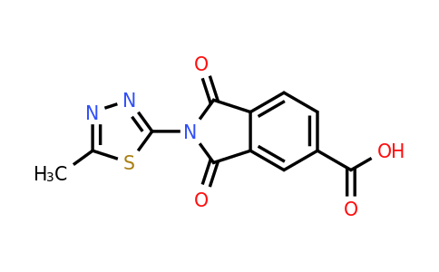 CAS 384795-95-3 | 2-(5-Methyl-1,3,4-thiadiazol-2-yl)-1,3-dioxoisoindoline-5-carboxylic acid