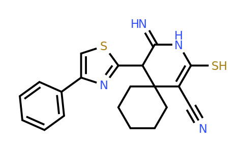 CAS 384860-61-1 | 4-imino-5-(4-phenyl-1,3-thiazol-2-yl)-2-sulfanyl-3-azaspiro[5.5]undec-1-ene-1-carbonitrile