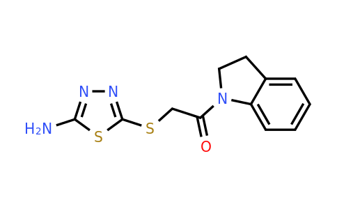 CAS 389073-57-8 | 2-((5-Amino-1,3,4-thiadiazol-2-yl)thio)-1-(indolin-1-yl)ethanone