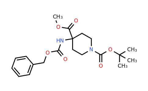 CAS 392331-67-8 | 1-tert-Butyl 4-methyl 4-(((benzyloxy)carbonyl)amino)piperidine-1,4-dicarboxylate