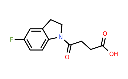CAS 393183-92-1 | 4-(5-Fluoroindolin-1-yl)-4-oxobutanoic acid