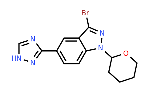 CAS 395102-97-3 | 3-bromo-1-(tetrahydro-2H-pyran-2-yl)-5-(1H-1,2,4-triazol-3-yl)-1H-indazole
