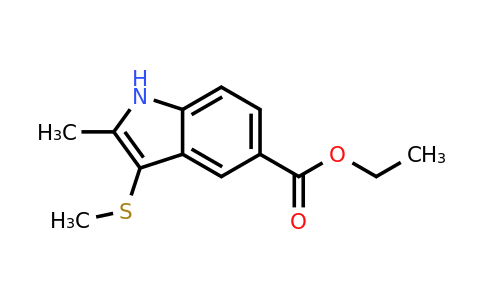 CAS 40015-20-1 | Ethyl 2-methyl-3-methylsulfanyl-1H-indole-5-carboxylate