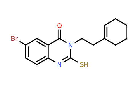 CAS 403727-60-6 | 6-bromo-3-[2-(cyclohex-1-en-1-yl)ethyl]-2-sulfanyl-3,4-dihydroquinazolin-4-one