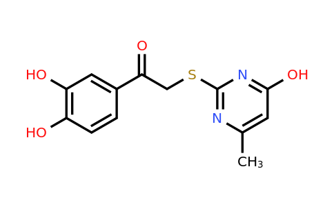 CAS 429649-34-3 | 1-(3,4-Dihydroxyphenyl)-2-((4-hydroxy-6-methylpyrimidin-2-yl)thio)ethanone