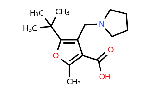 CAS 435341-86-9 | 5-(tert-Butyl)-2-methyl-4-(pyrrolidin-1-ylmethyl)furan-3-carboxylic acid