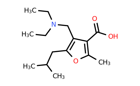 CAS 435341-96-1 | 4-((Diethylamino)methyl)-5-isobutyl-2-methylfuran-3-carboxylic acid