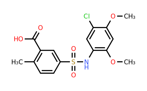 CAS 438021-83-1 | 5-[(5-chloro-2,4-dimethoxyphenyl)sulfamoyl]-2-methylbenzoic acid