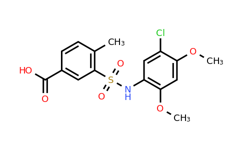 CAS 438021-93-3 | 3-[(5-chloro-2,4-dimethoxyphenyl)sulfamoyl]-4-methylbenzoic acid