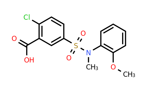 CAS 438031-84-6 | 2-chloro-5-[(2-methoxyphenyl)(methyl)sulfamoyl]benzoic acid