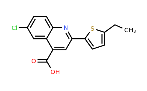 CAS 438215-52-2 | 6-Chloro-2-(5-ethylthiophen-2-yl)quinoline-4-carboxylic acid