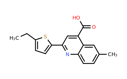 CAS 438216-59-2 | 2-(5-Ethylthiophen-2-yl)-6-methylquinoline-4-carboxylic acid
