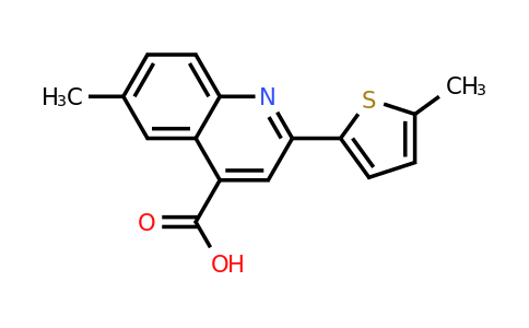 CAS 438216-88-7 | 6-Methyl-2-(5-methylthiophen-2-yl)quinoline-4-carboxylic acid