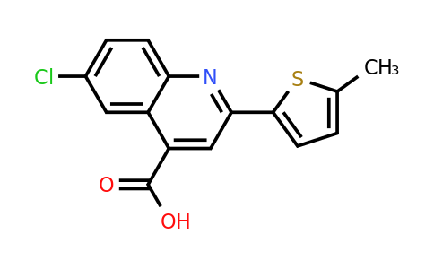 CAS 438216-95-6 | 6-Chloro-2-(5-methylthiophen-2-yl)quinoline-4-carboxylic acid