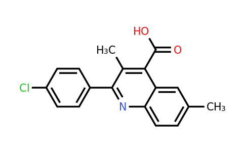 CAS 438217-37-9 | 2-(4-Chlorophenyl)-3,6-dimethylquinoline-4-carboxylic acid