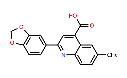 CAS 438220-99-6 | 2-(Benzo[d][1,3]dioxol-5-yl)-6-methylquinoline-4-carboxylic acid