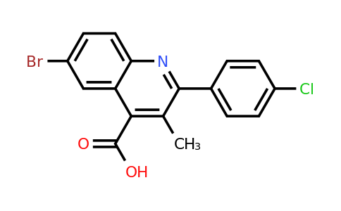 CAS 438531-53-4 | 6-Bromo-2-(4-chlorophenyl)-3-methylquinoline-4-carboxylic acid