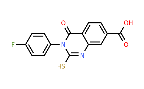 CAS 438574-40-4 | 3-(4-fluorophenyl)-4-oxo-2-sulfanyl-3,4-dihydroquinazoline-7-carboxylic acid