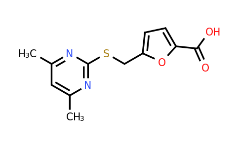 CAS 438622-94-7 | 5-(((4,6-Dimethylpyrimidin-2-yl)thio)methyl)furan-2-carboxylic acid
