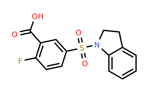 CAS 440343-72-6 | 2-Fluoro-5-(indolin-1-ylsulfonyl)benzoic acid