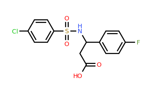CAS 440646-68-4 | 3-(4-chlorobenzenesulfonamido)-3-(4-fluorophenyl)propanoic acid